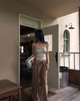 Hydrae Relaxed Pleated Drawstring Wide-Leg Tailored Loose Straight Fit Pants