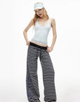 IAMXIAA Layered Camisole & Striped Wide-Leg Pants Set