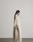 DOINDULGE Cowl Neck Batwing Sleeve Maxi Robe