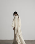 DOINDULGE Cowl Neck Batwing Sleeve Maxi Robe