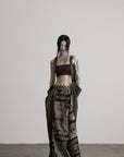 DOINDULGE Convertible Multi-Way Wrap Printed Maxi Skirt