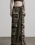 DOINDULGE Convertible Multi-Way Wrap Printed Maxi Skirt
