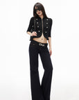 IAMXIAA Low Rise Wide Leg Flare Jeans