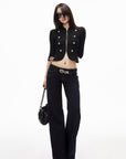IAMXIAA Low Rise Wide Leg Flare Jeans