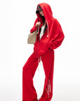 IAMXIAA Zip Hoodie & Wide-Leg Sweatpants Set