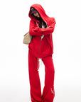 IAMXIAA Zip Hoodie & Wide-Leg Sweatpants Set
