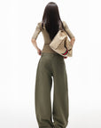 IAMXIAA Washed Olive Balloon Leg Jeans