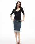 IAMXIAA Square Neck Seam Detail Top