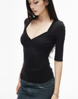 IAMXIAA Square Neck Seam Detail Top