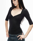 IAMXIAA Square Neck Seam Detail Top