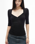 IAMXIAA Square Neck Seam Detail Top