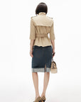 IAMXIAA Veste courte croisée à ceinture
