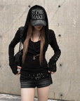Rase le sol Double-Belt Low-Rise Denim Shorts