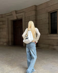 Rase le sol Distressed Low-Rise Wide-Leg Jeans
