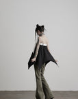 DOINDULGE Crossover Waist Flared Leg Pants