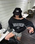 WARDEN EDGE Striped Drawstring Mini Shorts