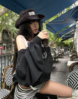 WARDEN EDGE Striped Drawstring Mini Shorts