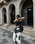 WARDEN EDGE Asymmetric Layered Tank Top With Sculptural Hemline