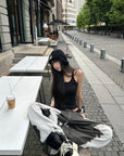 WARDEN EDGE Asymmetric Layered Tank Top With Sculptural Hemline