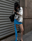 ROVENTE Ruched Scarf Mini Skirt