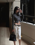 Hydrae Tailored Knee Length Wide Leg Pants