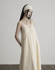 DOINDULGE V-Neck Spaghetti Strap Maxi Dress