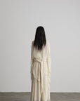 DOINDULGE Sheer Draped Wrap Longline Cardigan