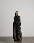 DOINDULGE Avant-Garde Asymmetric Draped Longline Vest