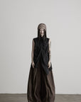 DOINDULGE Asymmetric Paneled Relaxed Wide-Leg Pants