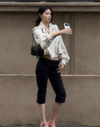 Hydrae Tailored Knee Length Wide Leg Pants