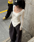 WARDEN EDGE Coordinate Print Relaxed Wide-Leg Pants