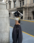 WARDEN EDGE Coordinate Print Relaxed Wide-Leg Pants