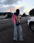 Rase le sol Pantalon en denim à jambes larges déstructuré