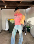 Rase le sol Distressed Logo Long Sleeve T-Shirt