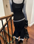 Rase le sol Lace-Trim Mermaid Skirt