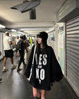 WARDEN EDGE Oversized Statement Graphic Drop-Shoulder Sweatshirt