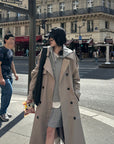 WARDEN EDGE Trench-coat ceinturé à rabat tempête oversize