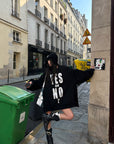 WARDEN EDGE Oversized Statement Graphic Drop-Shoulder Sweatshirt