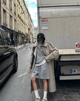 WARDEN EDGE Trench-coat ceinturé à rabat tempête oversize