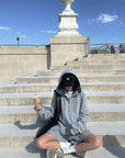 WARDEN EDGE Off-Duty Waffle Hoodie & Shorts Set