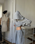 WARDEN EDGE Off-Duty Waffle Hoodie & Shorts Set