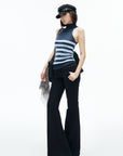 IAMXIAA Low-Rise Studded Flared Pants