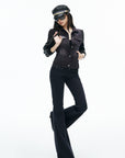 IAMXIAA Low-Rise Studded Flared Pants