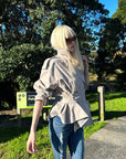 Rase le sol Belted Double-Breasted Sculpted Trench Jacket