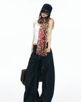 IAMXIAA Leopard Heart Sheer Scarf