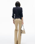 IAMXIAA Low-Rise Button Detail Flared Pants