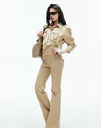 IAMXIAA Utility Pocket Cropped Shirt Jacket