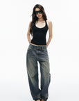IAMXIAA Scoop Neck Racerback Fitted Tank Top