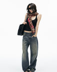 IAMXIAA Leopard Heart Sheer Scarf