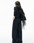 IAMXIAA Pinstripe Oversized Wide-Leg Trousers